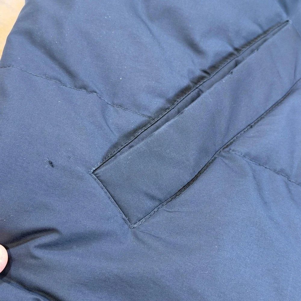 Brooks Brothers Vest Mens XL Blue Quilted Down Polartec Fleece Lined Outdoor